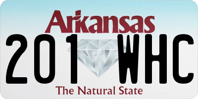 AR license plate 201WHC