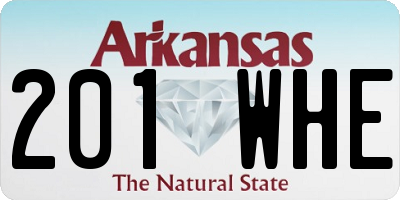 AR license plate 201WHE