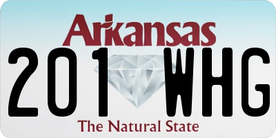 AR license plate 201WHG