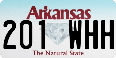 AR license plate 201WHH