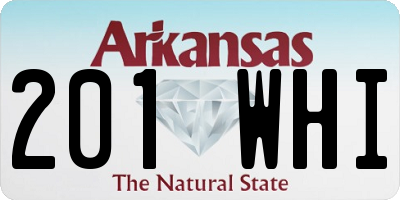 AR license plate 201WHI