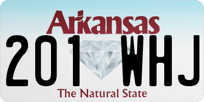 AR license plate 201WHJ