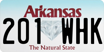 AR license plate 201WHK