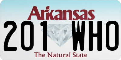 AR license plate 201WHO