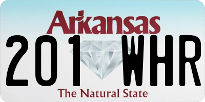 AR license plate 201WHR