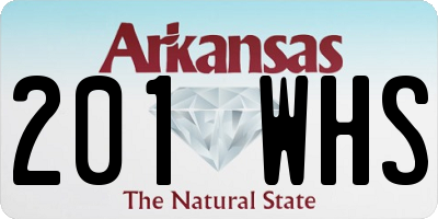 AR license plate 201WHS