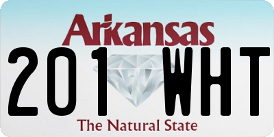 AR license plate 201WHT