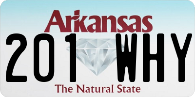AR license plate 201WHY