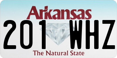 AR license plate 201WHZ