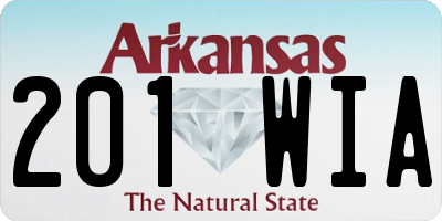 AR license plate 201WIA