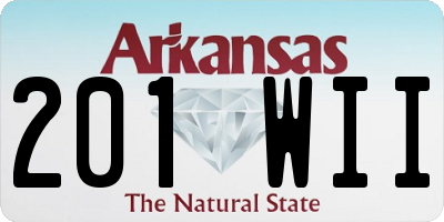 AR license plate 201WII