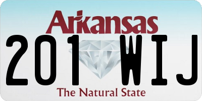 AR license plate 201WIJ