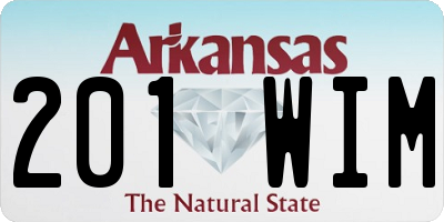 AR license plate 201WIM