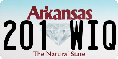 AR license plate 201WIQ