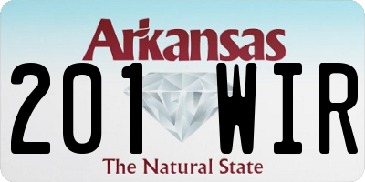 AR license plate 201WIR