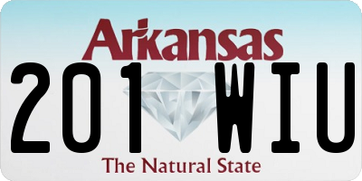 AR license plate 201WIU