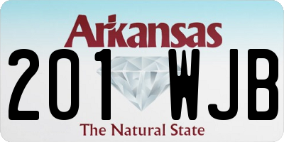 AR license plate 201WJB