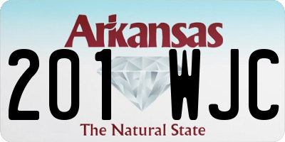 AR license plate 201WJC
