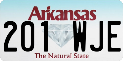 AR license plate 201WJE