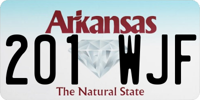 AR license plate 201WJF