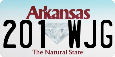 AR license plate 201WJG