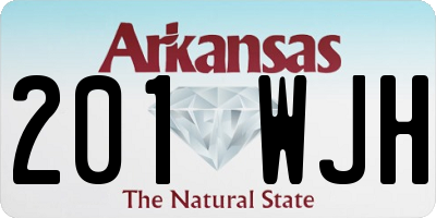 AR license plate 201WJH