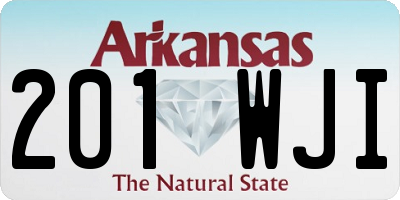 AR license plate 201WJI