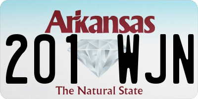 AR license plate 201WJN