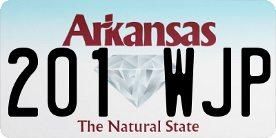AR license plate 201WJP