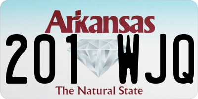 AR license plate 201WJQ