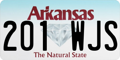 AR license plate 201WJS
