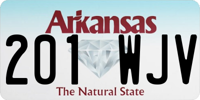 AR license plate 201WJV