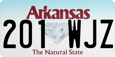 AR license plate 201WJZ