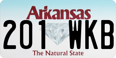 AR license plate 201WKB
