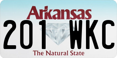 AR license plate 201WKC