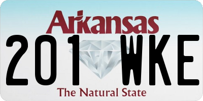 AR license plate 201WKE