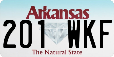 AR license plate 201WKF