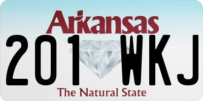 AR license plate 201WKJ