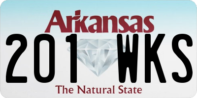 AR license plate 201WKS