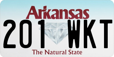 AR license plate 201WKT