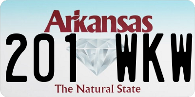 AR license plate 201WKW