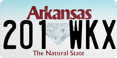 AR license plate 201WKX
