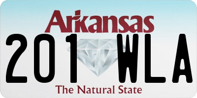 AR license plate 201WLA