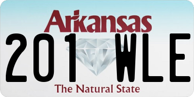 AR license plate 201WLE