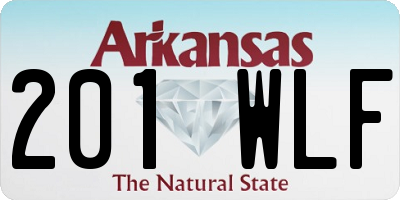 AR license plate 201WLF