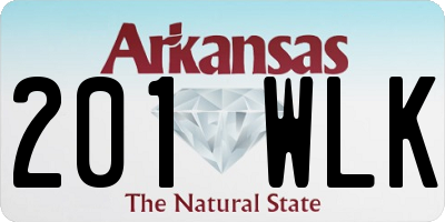 AR license plate 201WLK