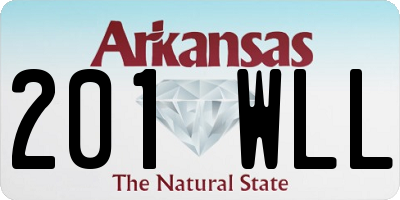 AR license plate 201WLL