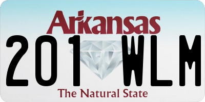 AR license plate 201WLM
