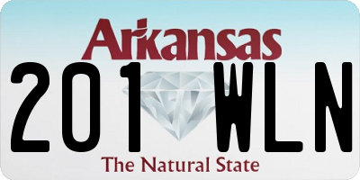 AR license plate 201WLN