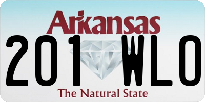 AR license plate 201WLO